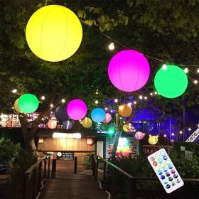 Remote Control Color-changing LED Luminous Beach Ball; Concert Atmosphere Props Swimming Pool Pvc Inflatable Flashing Ball For Party Supplies