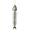 Vintage Japanese Cast Iron Fishbone Wind Chimes Temple Metal Hanging Decoration Garden Balcony Wind Chimes Shop Door Bell