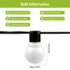 Plug-in Globe String Light Warm White Fairy Light Bulbs Outdoor Water Resistant