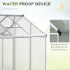 6' L x 6' W Walk-In Polycarbonate Greenhouse with Roof Vent for Ventilation & Rain Gutter;  Hobby Greenhouse for Winter