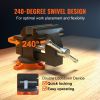 VEVOR 4.5" Bench Vise w/ Anvil 240°Swivel Base Heavy Duty Multipurpose Vise