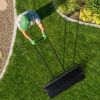 36in Cylindrical Iron Lawn Roller Black