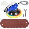 6" Air Random Orbital Sander Pneumatic Palm Sander 10000RPM w/7 Sandpapers