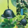 Japanese Cast Iron Turtle Wind Chimes Outdoor Vintage Garden Hangings Temple Camping Canopy Bells, Black