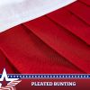 USA Pleated Fan Flag 2x4 Feet American USA Bunting Decoration Flags Embroidered Patriotic Stars & Sewn Stripes Canvas Header Brass Grommets