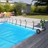 21ft Load-Bearing 60kg Aluminum Disc Version Aluminum Tube Five Sections (1.6m Without Groove) Swimming Pool Cover Reel Green