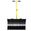 74*47cm Iron Yellow T-Handle Black Blade Adjustable Human-Powered Snow Plow