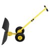 74*47cm Iron Yellow T-Handle Black Blade Adjustable Human-Powered Snow Plow