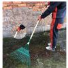 Steel Garden Rake Head Lawn Leaves Grass Weed Cleaner