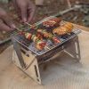 Outdoor Stainless Steel Foldable Charcoal Furnace Meat Grill