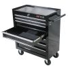 7 DRAWERS MULTIFUNCTIONAL TOOL CART WITH WHEELS-BLACK