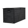 75gal 280L Outdoor Garden Plastic Storage Deck Box Chest Tools Cushions Toys Lockable Seat BLACK