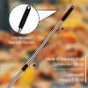 Garden Leaf Rake Adjustable Lightweight 62.6". Telescopic Metal Rake