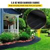 VEVOR Weed Barrier, 5.8oz Landscape Fabric, 4ft x 300ft Cover Mat Heavy Duty Woven Grass Control Geotextile for Garden, Patio, Black