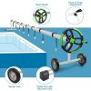 21ft Load-Bearing 60kg Aluminum Disc Version Aluminum Tube Five Sections (1.6m Without Groove) Swimming Pool Cover Reel Green