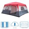 430*430*210cm Polyester Cloth Fiberglass Poles Can Accommodate 14 People Camping Tent Red And White