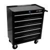 5 DRAWERS MULTIFUNCTIONAL TOOL CART WITH WHEELS-BLACK