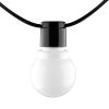 Plug-in Globe String Light Warm White Fairy Light Bulbs Outdoor Water Resistant