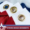 USA Pleated Fan Flag 2x4 Feet American USA Bunting Decoration Flags Embroidered Patriotic Stars & Sewn Stripes Canvas Header Brass Grommets