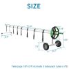 21ft Load-Bearing 60kg Aluminum Disc Version Aluminum Tube Five Sections (1.6m Without Groove) Swimming Pool Cover Reel Green