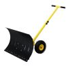 74*47cm Iron Yellow T-Handle Black Blade Adjustable Human-Powered Snow Plow