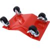 Car Dolly, Heavy Duty Wheel Dolly,4 Tire Wheel Dolly Car Stakes 6000lbs Capacity,RED