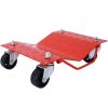 Car Dolly, Heavy Duty Wheel Dolly,4 Tire Wheel Dolly Car Stakes 6000lbs Capacity,RED