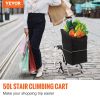 VEVOR Stair Climbing Cart 50L Foldable Shopping Cart w/ Waterproof Bag & Seat