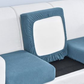 Pure color stretch all-inclusive sofa cover (Option: West Lake Blue-Big M)