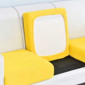 Pure color stretch all-inclusive sofa cover (Option: Lemon yellow-L)