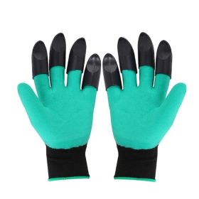 Waterproof Garden Gloves With Claws For Yard Work (Color: Green)