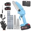 Electric Mini Chainsaw Portable Handheld Cordless Small Chain Saw Battery Powered