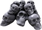 Ceramic Skulls for Fire Pit, Outdoor Fire Tables, 7pcs Reusable Spooky Imitated Human Skull Gas Log for Party, Bonfire,Campfires,Fireplaces, 3 inch