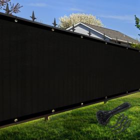 Artpuch Privacy Fence Screen Black Customized Outdoor Mesh Panels for Backyard, Balcony,Patio,Construction Site with Zip Ties (size: 8x287 ft)