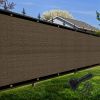 Artpuch Privacy Fence Screen Brown Customized Outdoor Mesh Panels for Backyard, Balcony,Patio,Construction Site with Zip Ties