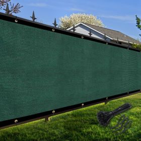 Artpuch Privacy Fence Screen Dark Green Customized Outdoor Mesh Panels for Backyard, Balcony,Patio,Construction Site with Zip Ties (size: 4x270 ft)