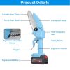 Electric Mini Chainsaw Portable Handheld Cordless Small Chain Saw Battery Powered