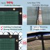 Artpuch Privacy Fence Screen Dark Green Customized Outdoor Mesh Panels for Backyard, Balcony,Patio,Construction Site with Zip Ties