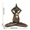 1pc Miniature Meditation Yoga Frog Resin Statue, For Desktop Living Room Bedroom Office Book Shelf Garden Outdoor Decoration, Home Decoration