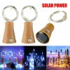 1pc 10/20 LED Solar Wine Bottle Cork Shaped String Lights; Garland Wire Fairy String Light; 3.3/6.6ft; Outdoor Party Decoration